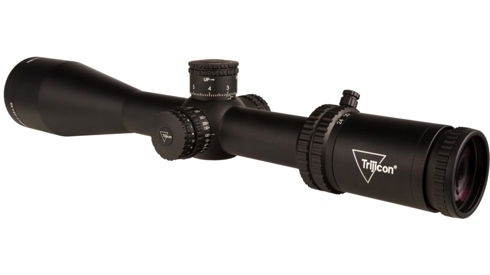 Trijicon Tenmile TM2450 4-24x50mm Rifle Scope, 30 mm Tube, Second Focal Plane, Black, Red MRAD Ranging Reticle, Mil Rad Adjustment, 3000007