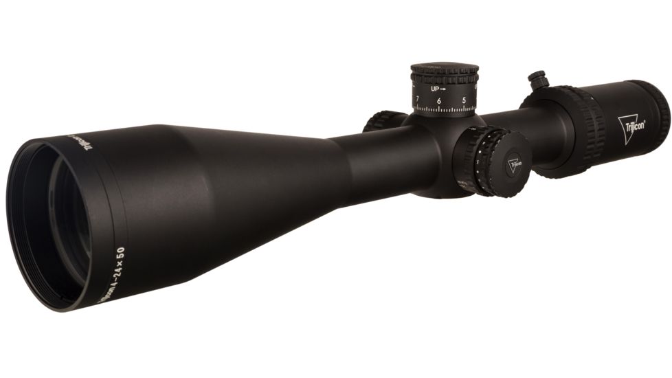 Trijicon Tenmile TM2450 4-24x50mm Rifle Scope, 30 mm Tube, Second Focal Plane, Black, Red MRAD Ranging Reticle, Mil Rad Adjustment, 3000007