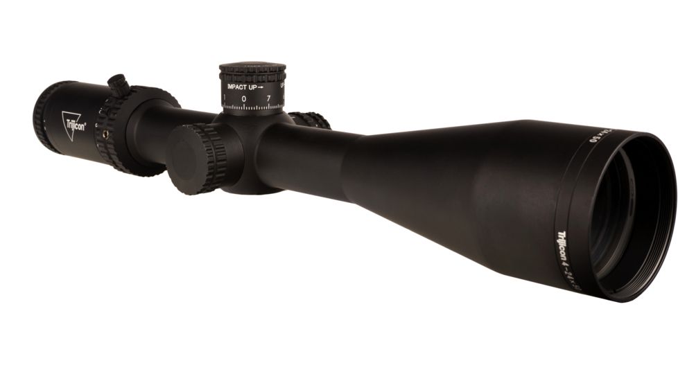 Trijicon Tenmile TM2450 4-24x50mm Rifle Scope, 30 mm Tube, Second Focal Plane, Black, Red MRAD Ranging Reticle, Mil Rad Adjustment, 3000007