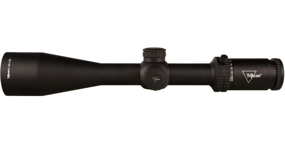 Trijicon Tenmile TM2450 6-24x50mm Rifle Scope, 30 mm Tube, Second Focal Plane, Black, Red MRAD Ranging Reticle, Mil Rad Adjustment, 3000005
