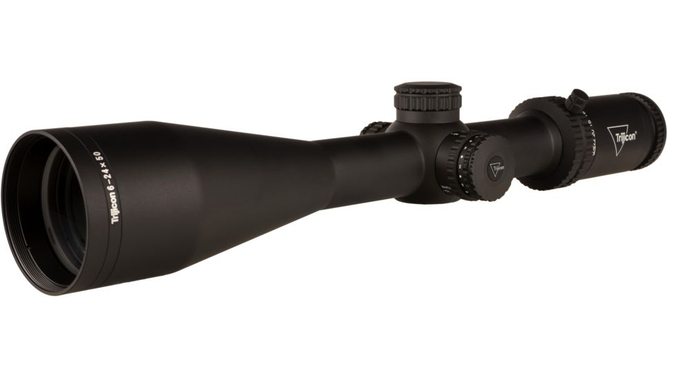Trijicon Tenmile TM2450 6-24x50mm Rifle Scope, 30 mm Tube, Second Focal Plane, Black, Red MRAD Ranging Reticle, Mil Rad Adjustment, 3000005