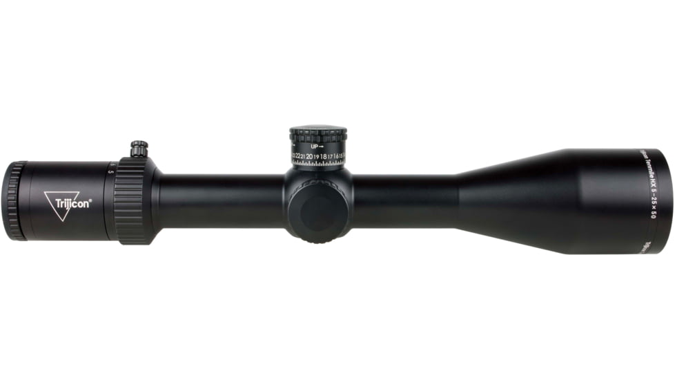 Trijicon Tenmile HX 5-25x50 First Focal Plane 30mm Tube Riflescope w/Red/Green MOA Ranging, Satin Finish, Exposed Elevation Adjuster w/Return to Zero Feature, Black, 3000020