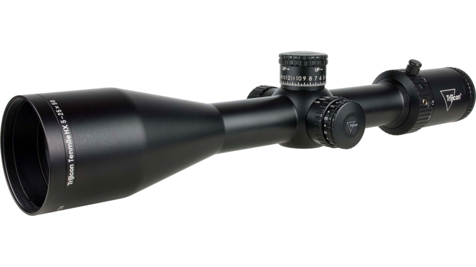 Trijicon Tenmile HX 5-25x50 First Focal Plane 30mm Tube Riflescope w/Red/Green MOA Ranging, Satin Finish, Exposed Elevation Adjuster w/Return to Zero Feature, Black, 3000020