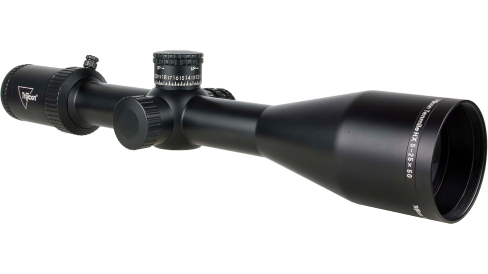 Trijicon Tenmile HX 5-25x50 First Focal Plane 30mm Tube Riflescope w/Red/Green MOA Ranging, Satin Finish, Exposed Elevation Adjuster w/Return to Zero Feature, Black, 3000020