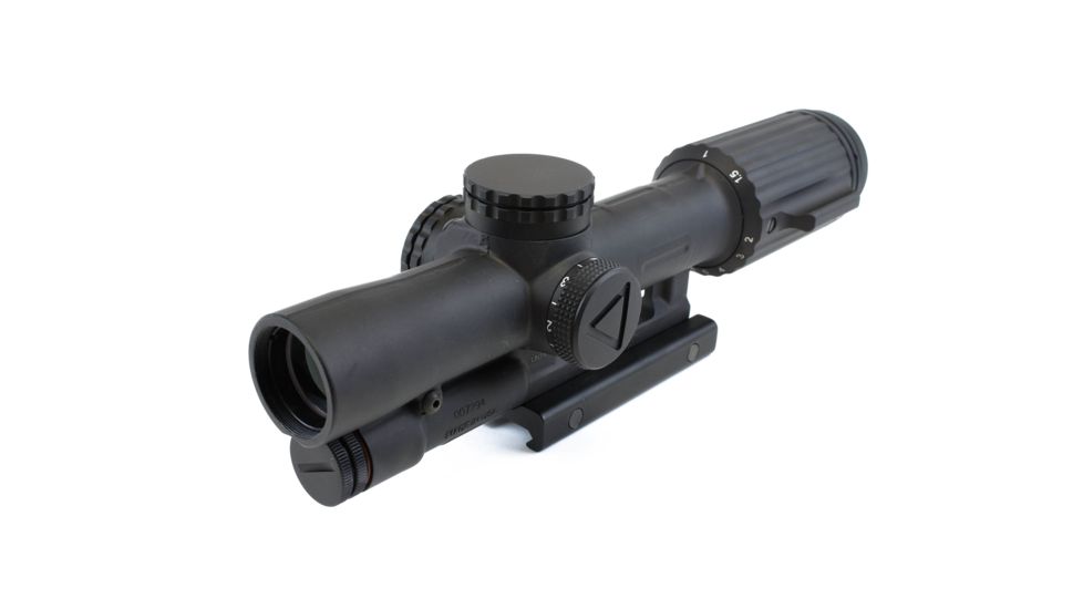 Trijicon VCOG 1-6x24 Green Segmented Rifle Scope Circle/Crosshair MIL Govt. Reticle w/ Thumb Screw Mount, Black, 1600038
