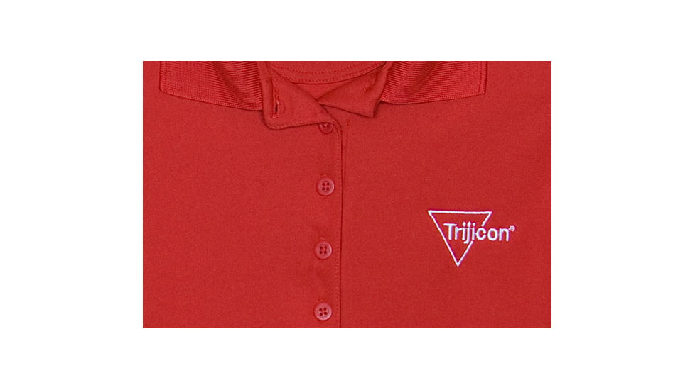 Trijicon Women's Short Sleeve Polo Shirt w/ Trijicon Logo, Red, Small AP55-SM