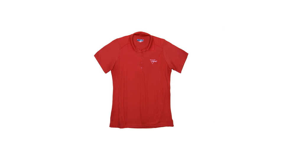 Trijicon Women's Short Sleeve Polo Shirt w/ Trijicon Logo, Red, Small AP55-SM