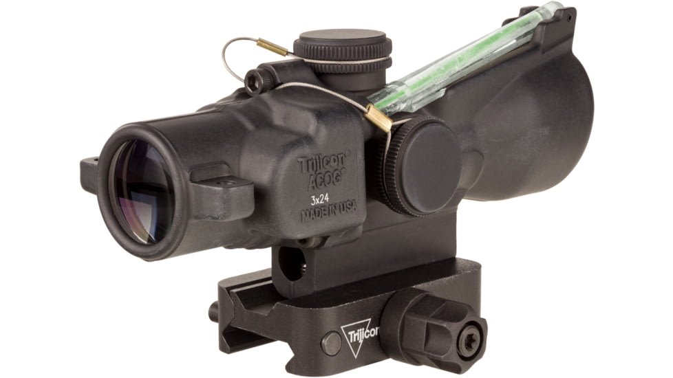 Trijicon XB Compact Dual Illuminated ACOG Crossbow Scope, 3x24 mm, 300-340 Fps, Green, Chevron Reticle, Matte Black, 400391