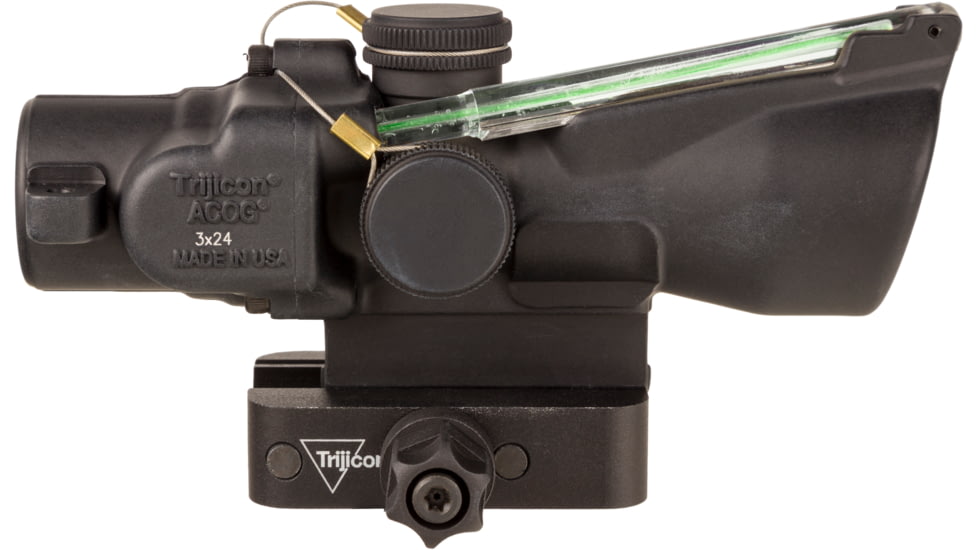 Trijicon XB Compact Dual Illuminated ACOG Crossbow Scope, 3x24 mm, 300-340 Fps, Green, Chevron Reticle, Matte Black, 400391