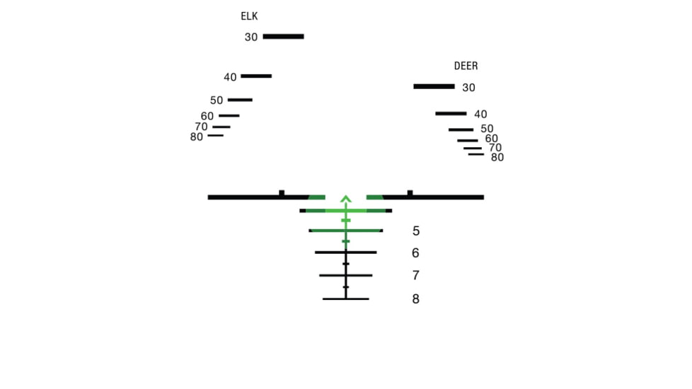 Trijicon XB Compact Dual Illuminated ACOG Crossbow Scope, 3x24 mm, 400-440 Fps, Green, Chevron Reticle, Matte Black, 400393