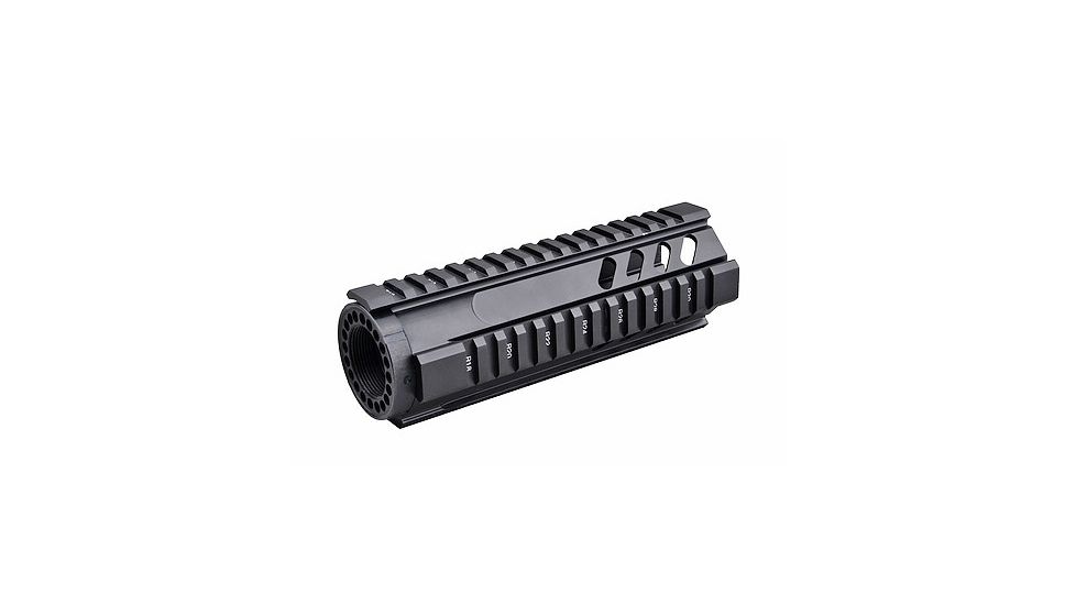 Trinity Force M4/AR15 Carbine-Lenth 7in. Free Float Quad Rail, Black, Slanted Vents YGM406BX