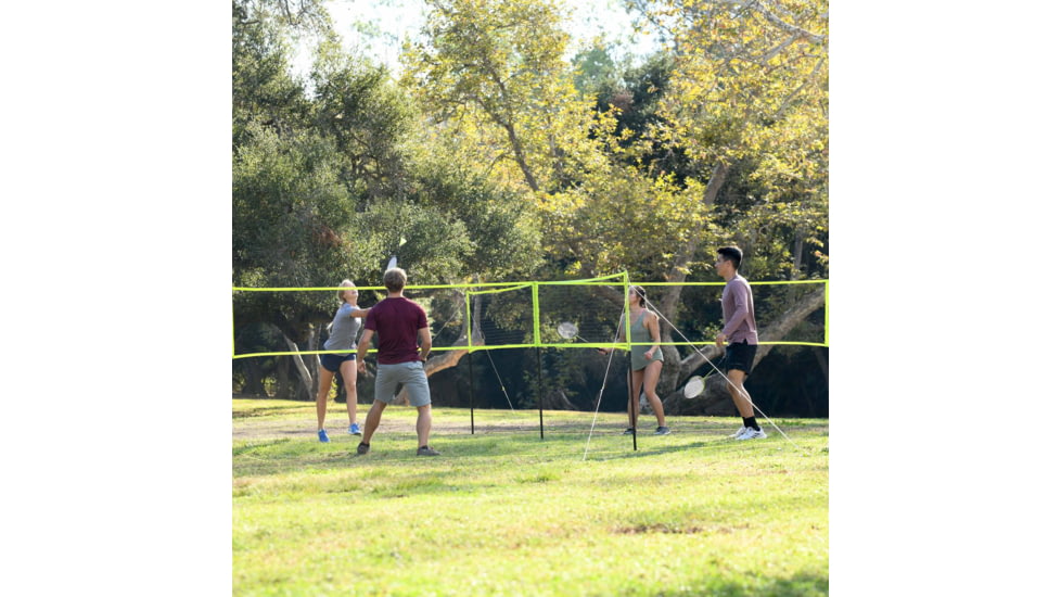 Triumph 4 Square Volleyball Badminton Set Combo, Lime Green, 35-7490-3