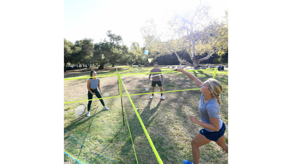 Triumph 4 Square Volleyball Badminton Set Combo, Lime Green, 35-7490-3