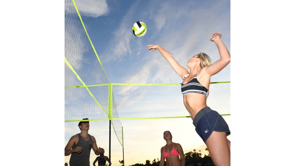 Triumph 4 Square Volleyball Badminton Set Combo, Lime Green, 35-7490-3