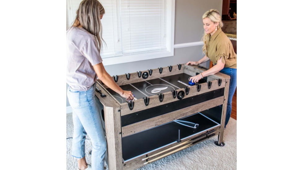 Triumph 56 in 4-In-1 Swivel Multi-Game Table, Wood grain, 45-6737W