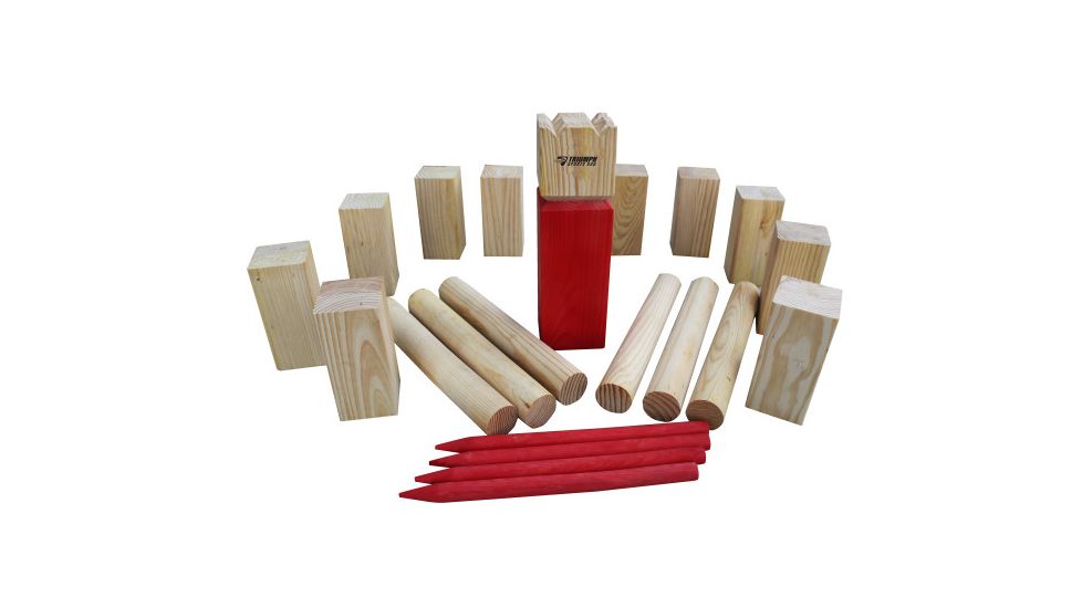 Triumph Kubb Game Set, wood tone / red, 35-7072