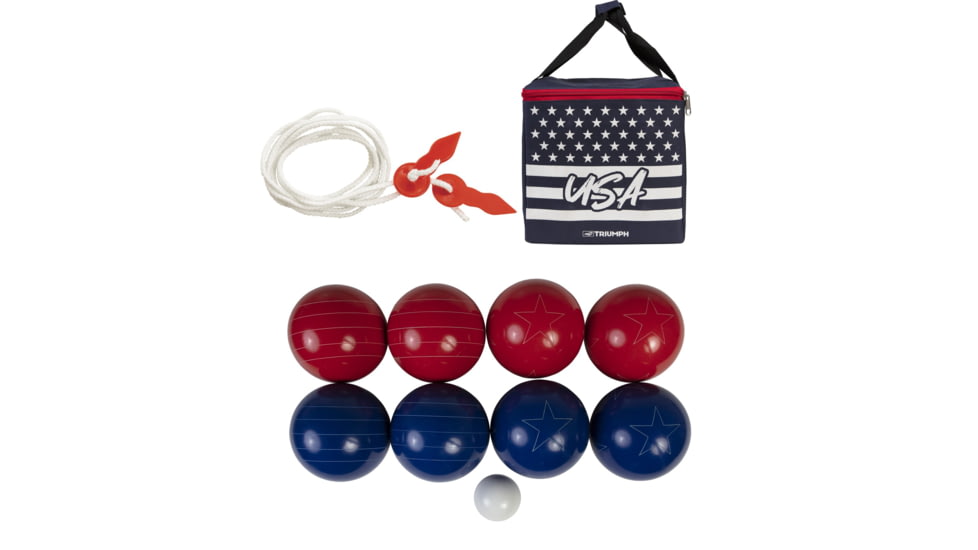 Triumph Patriotic Bocce Ball Set, 100mm, Red / White / Blue, 35-7125-3