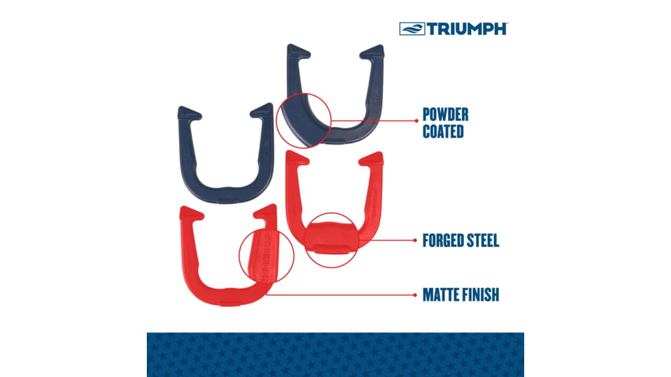 Triumph Patriotic Forged Horseshoe Set, Red / White / Blue, 35-7075-3