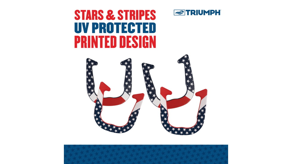 Triumph Patriotic Forged Horseshoe Set, Red / White / Blue, 35-7075-3