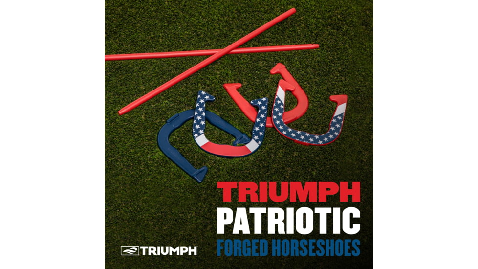 Triumph Patriotic Forged Horseshoe Set, Red / White / Blue, 35-7075-3