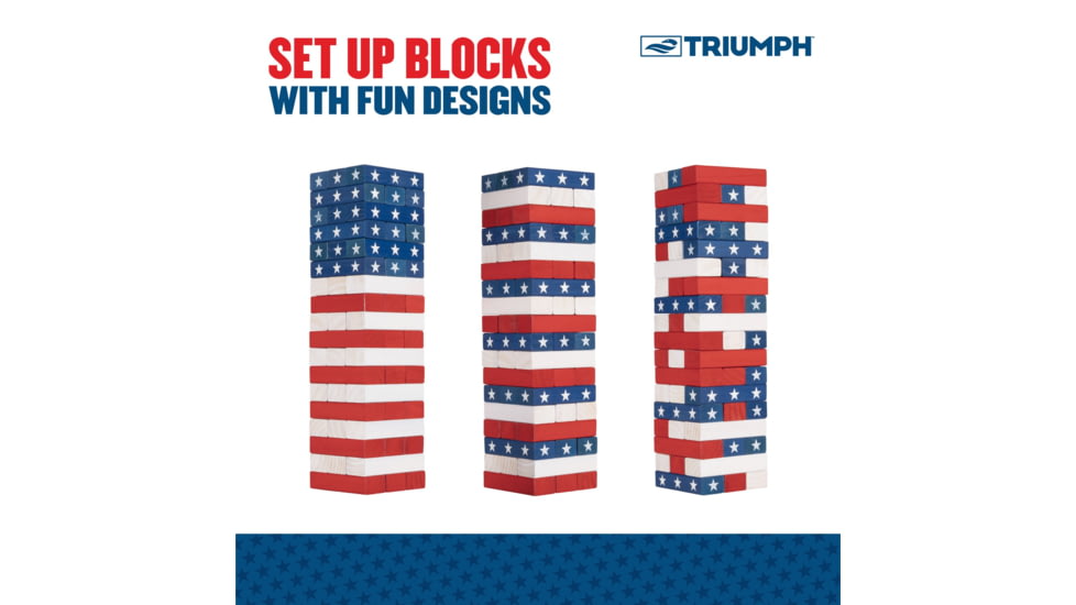 Triumph Patriotic Large Tumble, 6in, Red / White / Blue, 35-7190-3