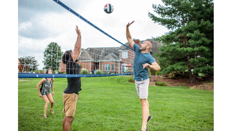 Triumph Patriotic Volleyball w/ Steel Pole, Red / White / Blue, 35-7440-3