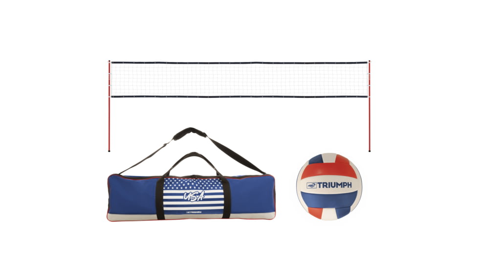 Triumph Patriotic Volleyball w/ Steel Pole, Red / White / Blue, 35-7440-3