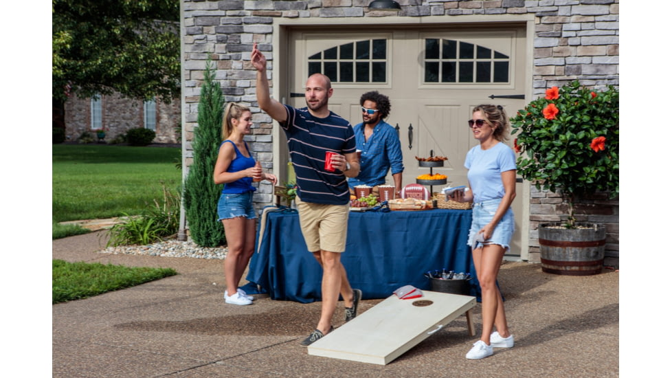 Triumph Slick n Stick Bean Bags, 16oz 6x6, Tub, 8 pack, Red / Blue, 12-0010-3