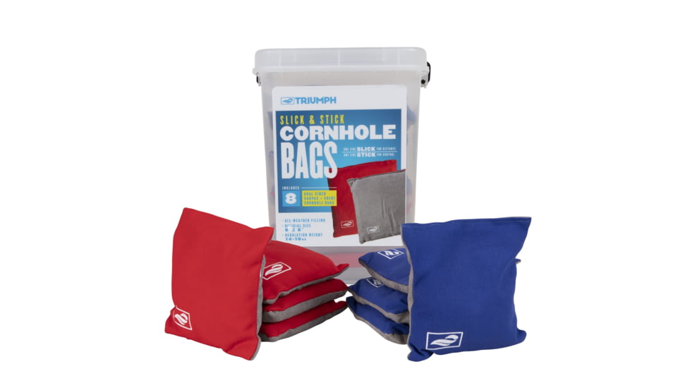 Triumph Slick n Stick Bean Bags, 16oz 6x6, Tub, 8 pack, Red / Blue, 12-0010-3