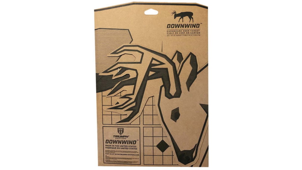 Triumph Systems Downwind Deer Cardboard Target, Black/Brown, 40 x 17.50in, 0200-20-000