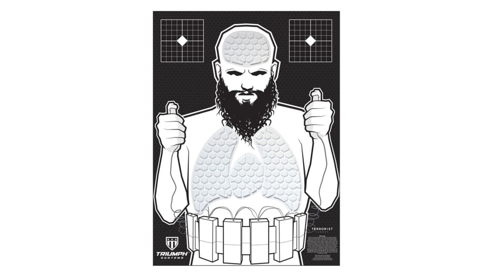 Triumph Systems FOLDED Threat Down Silhouette- Terrorist 6 pack, 0315-66-002