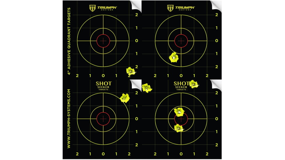 Triumph Systems Shot Seeker Adhesive Quadrant Targets 10-Pack, 12 in x12 in, 0900-21-002