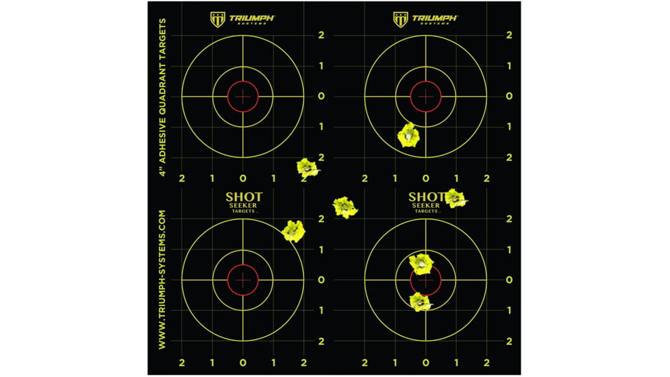 Triumph Systems Shot Seeker Adhesive Quadrant Targets 10-Pack, 12 in x12 in, 0900-21-002