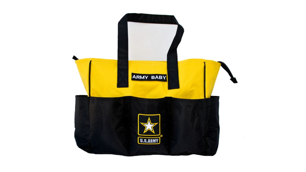 Trooper Clothing Army Diaper Bag with Changing Pad, Black/Gold 2756