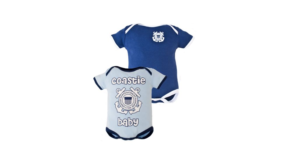 Trooper Clothing Coast Guard Infant Bodysuits, 2 Pack - Boy's, Blue, 0/3 months 801-801 0/3
