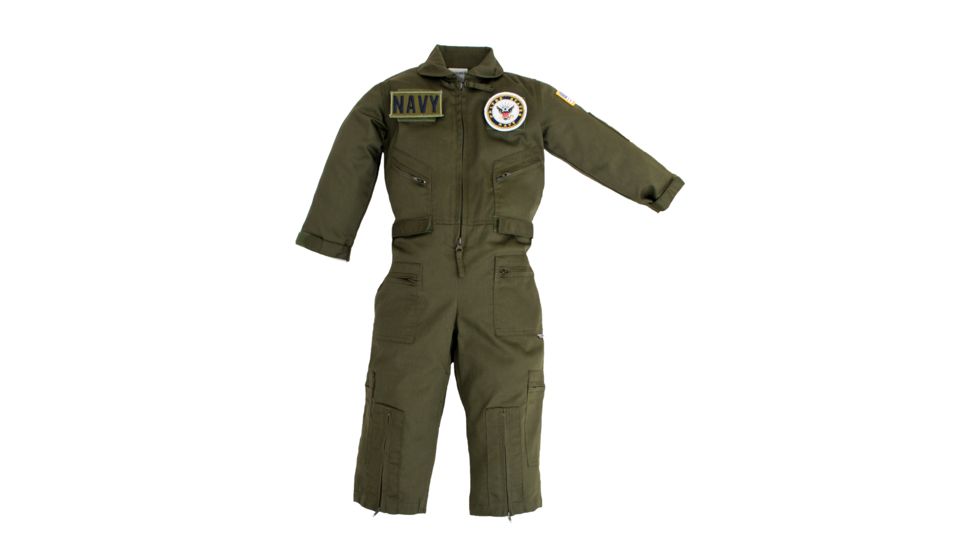 Trooper Clothing Flight Suit w/Navy Logo and Patch, Small 3-4 400N-S