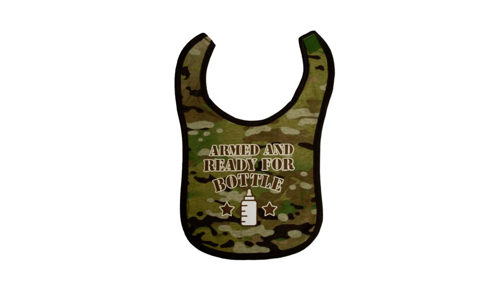 Trooper Clothing Multicam Armed And Ready Infant Cotton Bib - Boys, Multicam, One Size 2552- O/S