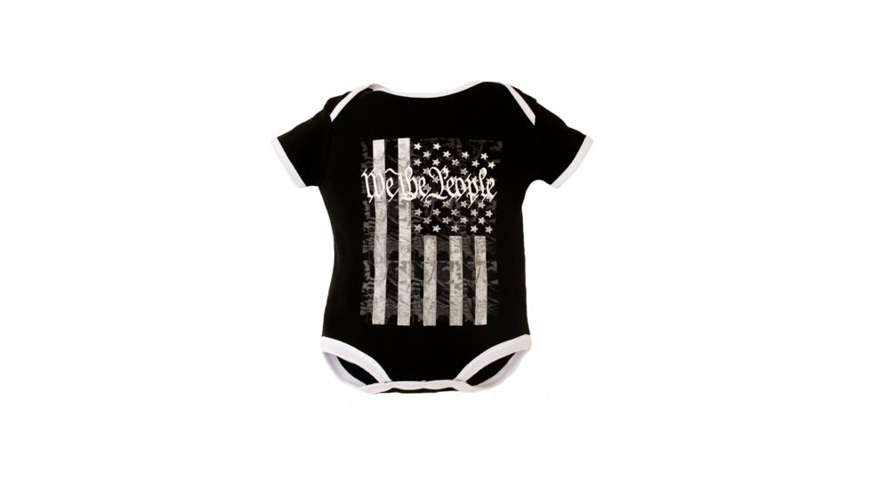Trooper Clothing We The People 1pc Bodysuit,0-3 Months, Black, 0-3 Months 9001 0-3