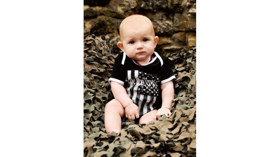 Trooper Clothing We The People 1pc Bodysuit,0-3 Months, Black, 0-3 Months 9001 0-3