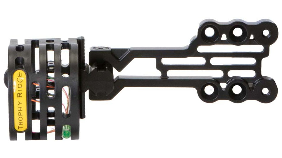 Trophy Ridge Fatal 4 Compound Bow Sight, 4 Pin, .019, Ambidextrous, Black, AS64