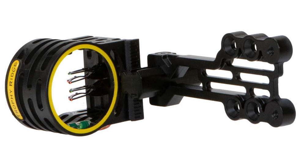 Trophy Ridge Fatal 4 Compound Bow Sight, 4 Pin, .019, Ambidextrous, Black, AS64