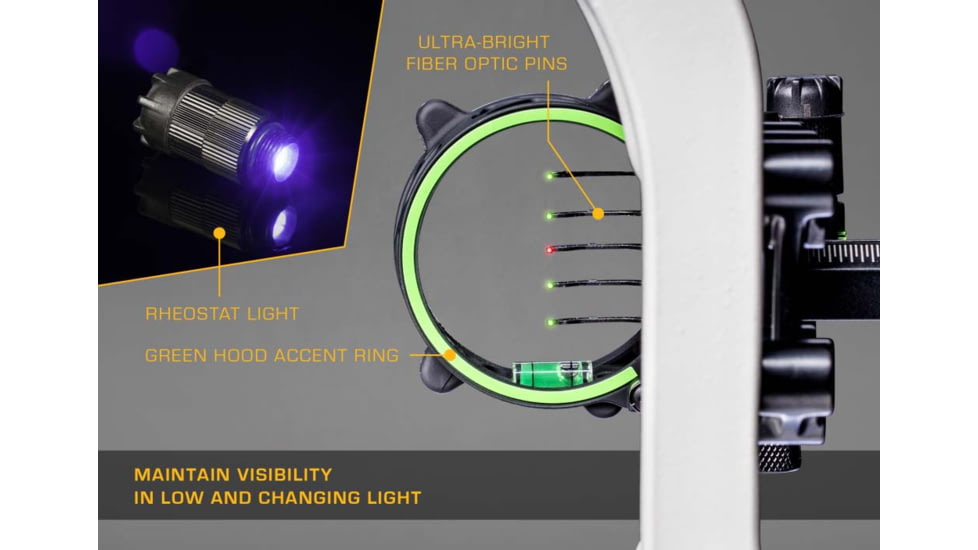Trophy Ridge Fix Series Sight / 5 Pin / Right Handed / .019, Black, AS905