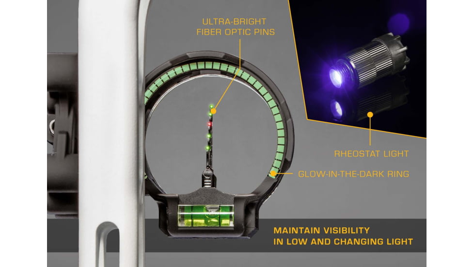 Trophy Ridge Peak Sight, Black 5 pin .019 LH, AS315L