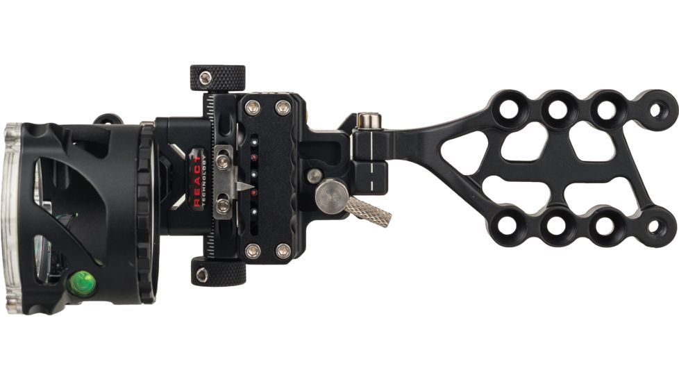 Trophy Ridge React Alpha 1-Pin Bow Sight, Right Handed, .019 inch, Shadow Finish, Black, AATS2011R19