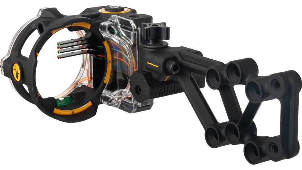 Trophy Ridge React H4 4-Pin Bow Sight, Right Handed, .019 inch, Horizontal, Shadow Finish, Black, AATS0014R19