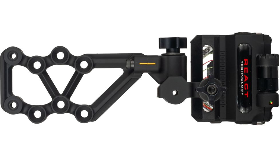 Trophy Ridge React H4 4-Pin Bow Sight, Right Handed, .019 inch, Horizontal, Shadow Finish, Black, AATS0014R19