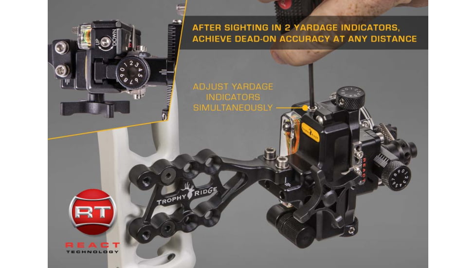 Trophy Ridge React One Pro, Black 1 Pin .010 RH, AS701R10