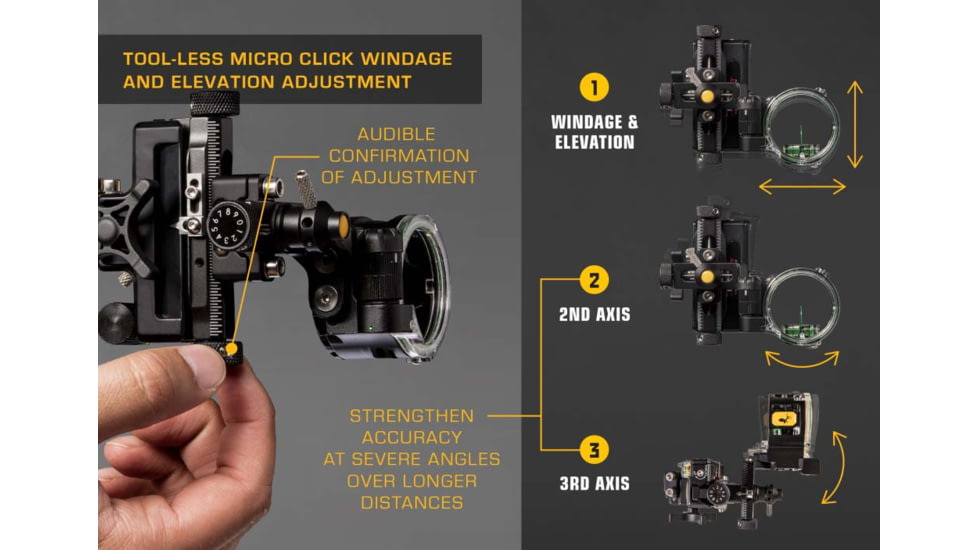 Trophy Ridge React One Pro, Black 1 Pin .010 RH, AS701R10