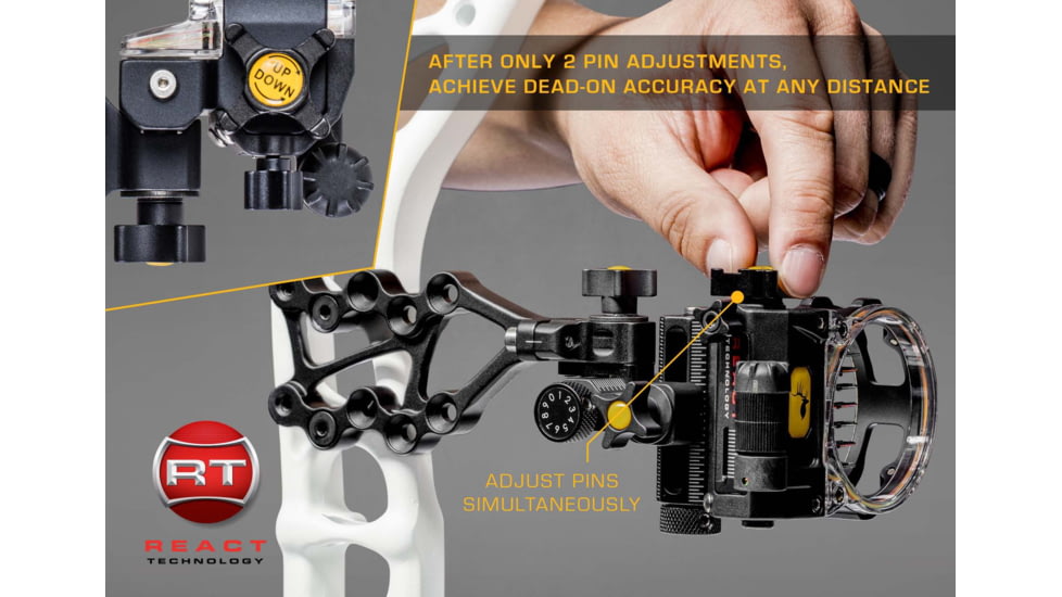 Trophy Ridge React Pro 7, Black 7 pin .010 RH, AS827R10