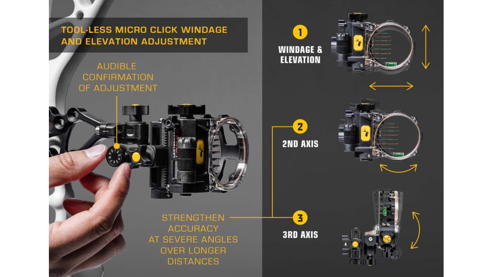 Trophy Ridge React Pro 7, Black 7 pin .010 RH, AS827R10